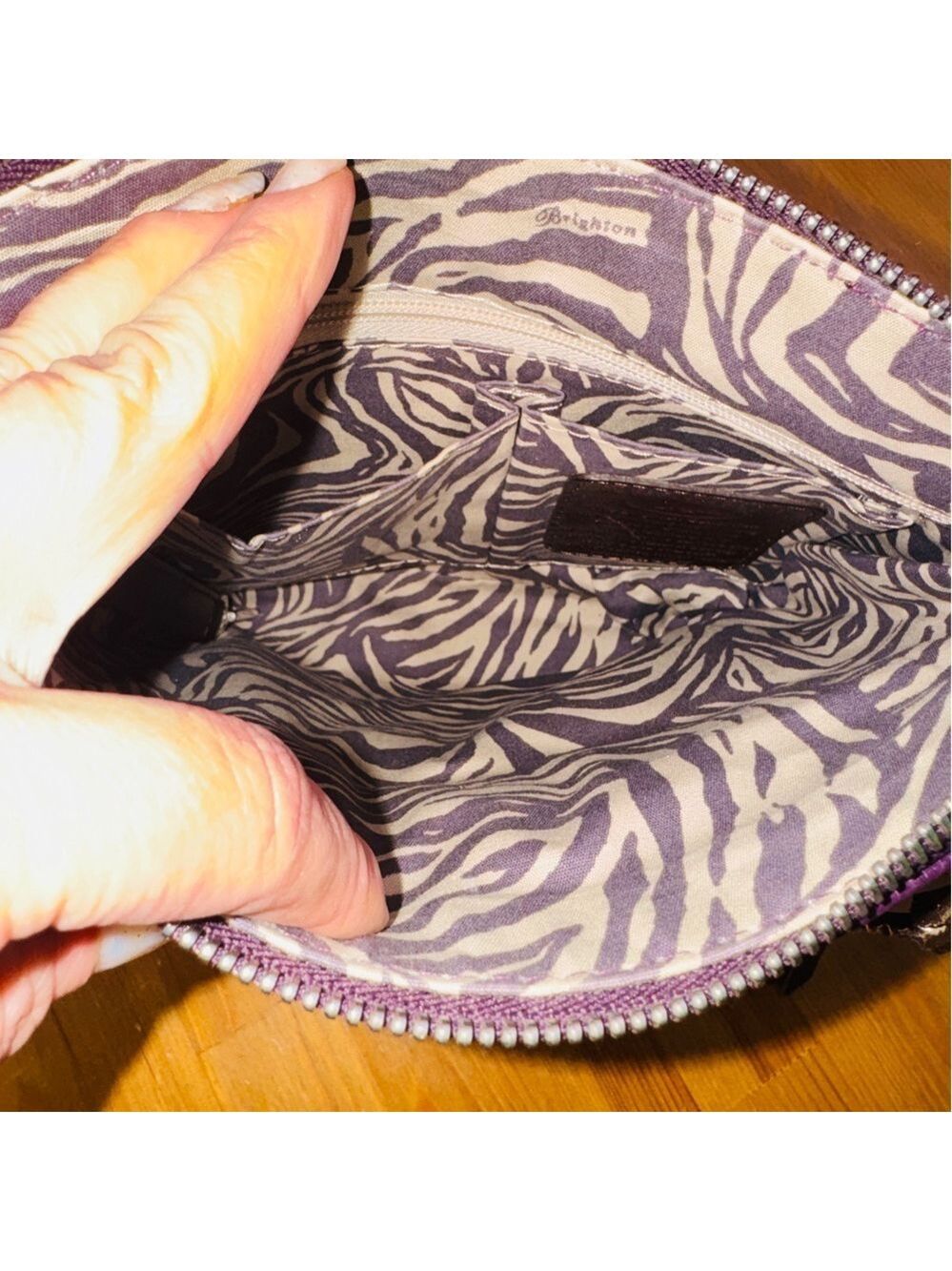 Brighton purple leather crossbody - Picture 4 of 14